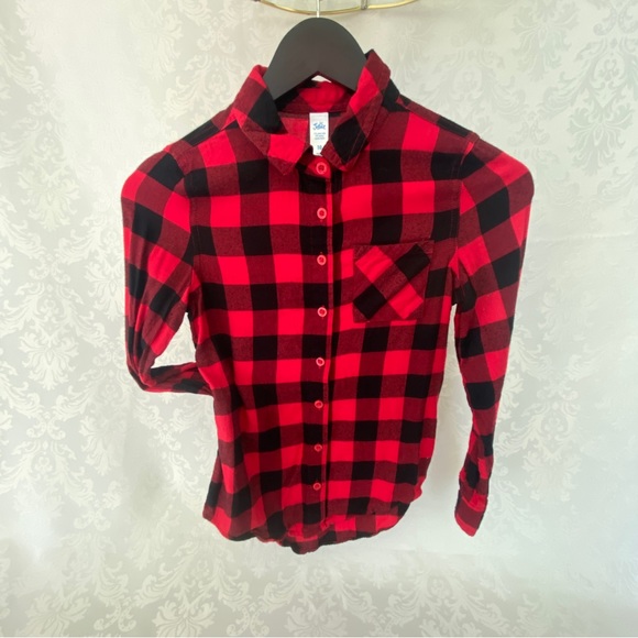 Girls Flannel, Buffalo Check, Justice, SZ (10) - Picture 2 of 6